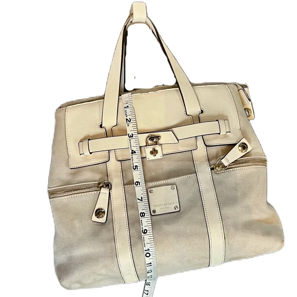 Henri Bendel Jetsetter convertible backpack with purple interior lining. - Picture 14 of 15